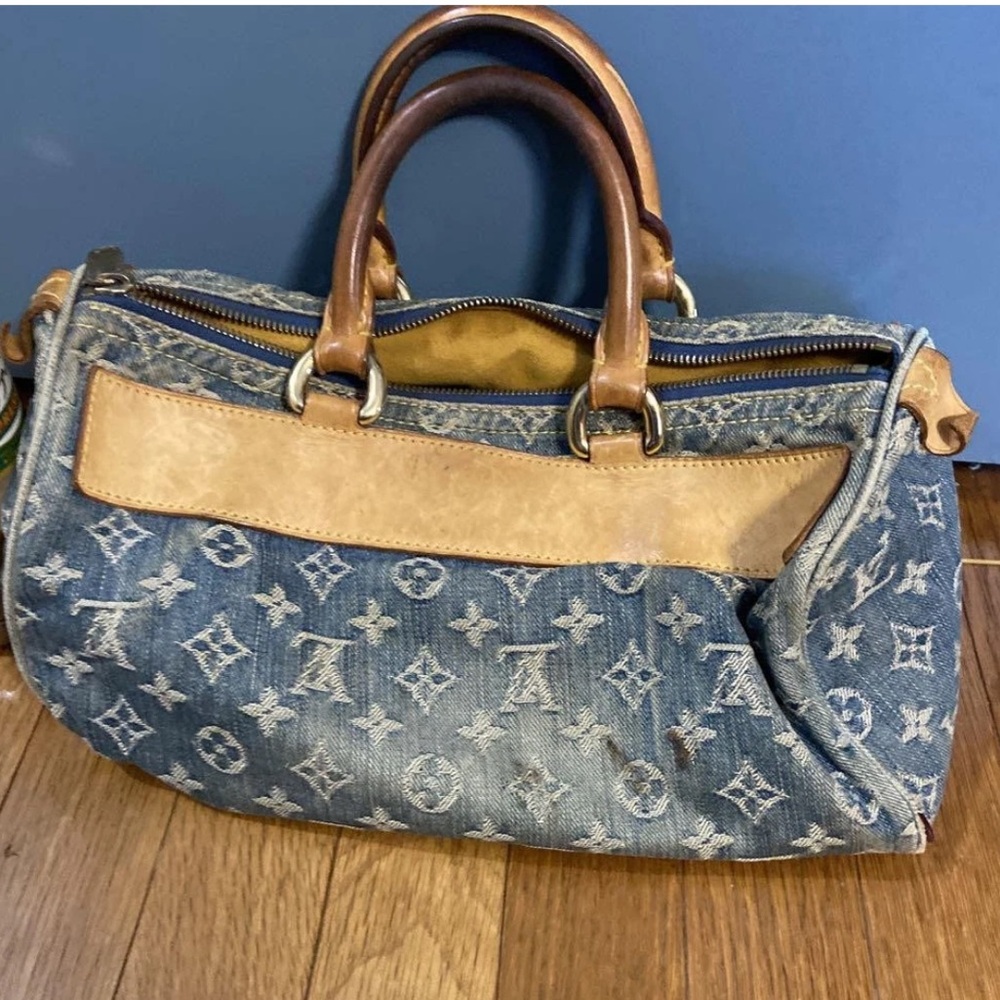 LOUIS VUITTON Denim Neo Speedy Monogram RARE - Picture 4 of 15